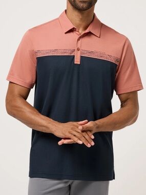 Travis Mathew Society Rules Colorblock Polo NWT
